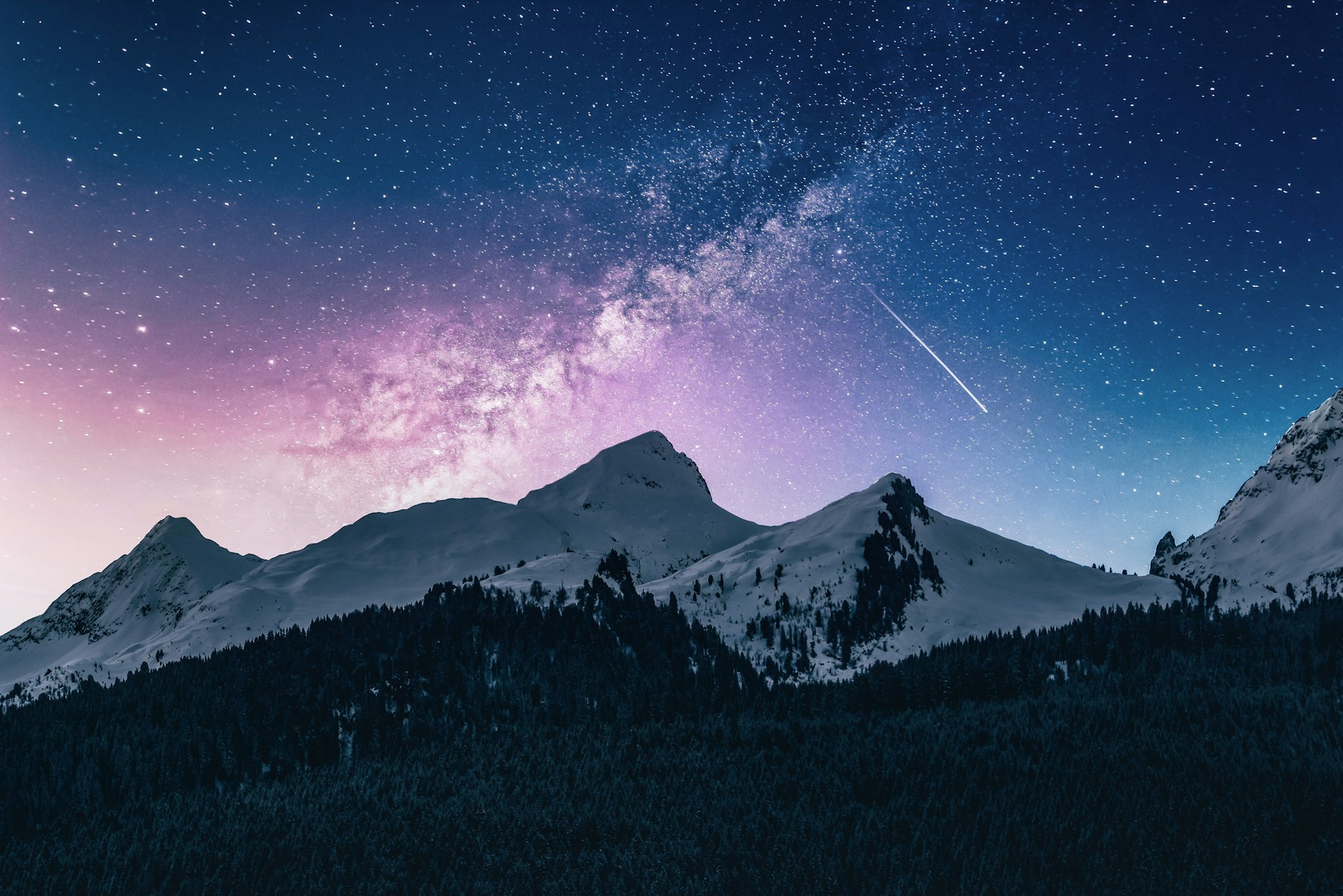 Cielo estrellado sobre montañas — The Unwritten
